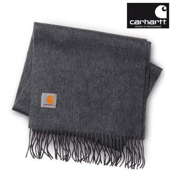 KK ダークグレー マフラー ハート刺繍 A ロゴ刺繍 ウール カシミア マフラー ｜To b. by agnès b.（トゥービー