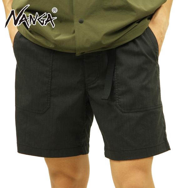 ナンガ ボトムス メンズ 正規販売店 NANGA ショートパンツ ナイロンショートパンツ HINOC RIPSTOP FIELD SHORTS NW2421-1I208-A BLACK
