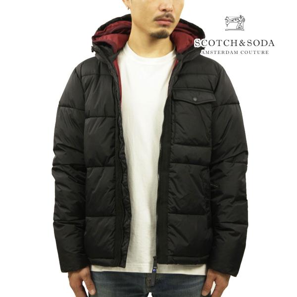 スコッチアンドソーダ パファージャケット メンズ 正規販売店 SCOTCH&SODA アウター ジャケット HOODED PUFFER JACKET BLACK 169101 0008 61804 08 クリスマス プレゼント ラッピング SCOTCH＆SODA（スコッチアンドソーダ） パファージャケット メンズ