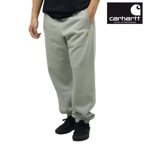 カーハート メンズ スウェットパンツ 正規品 CARHARTT WIP ロゴ ボトムス ロングパンツ CHASE SWEAT PANT GREY HEATHER / GOLD I037458 00MXX