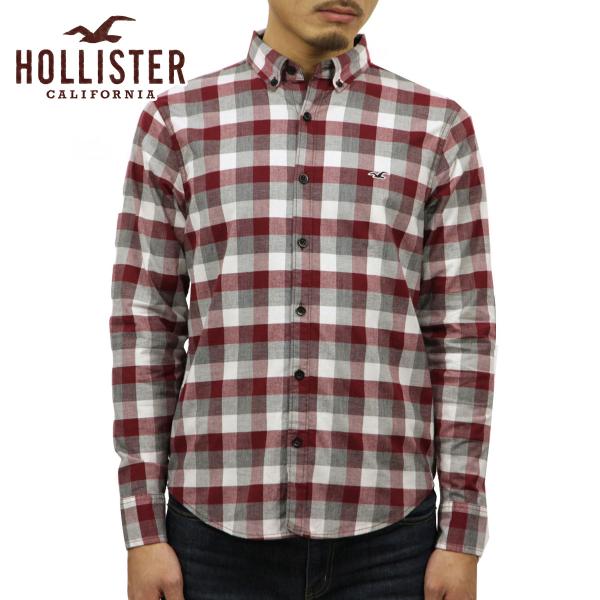 【ボーナスストア 誰でも+5% 4/28 0:00〜5/1 23:59】 30%OFF アウトレット品 ホリスター HOLLISTER 正規品 メンズ ボタンダウン長袖シャツ Stretch