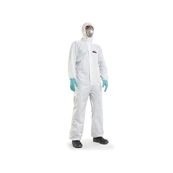 【 50着入 】ハネウェル 防護服 ミューテックス ・ E ・ ライト （ XL ）防塵 タイプ ホワイト 4500101 HONEYWELL