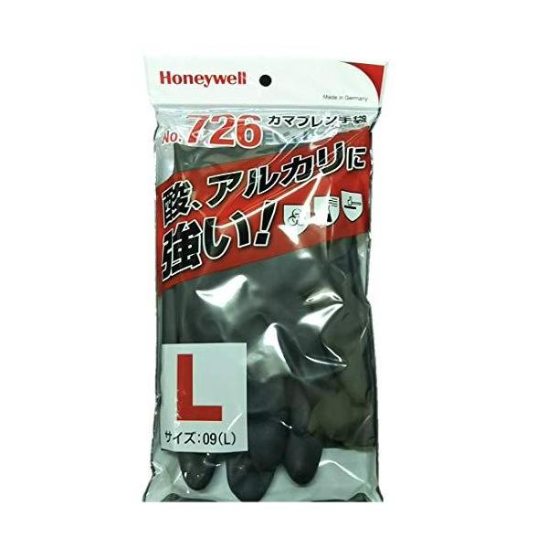 ハネウェル 耐酸 耐アルカリ 手袋 カマプレン 726 09 L サイズ  HONEYWELL 072609141E