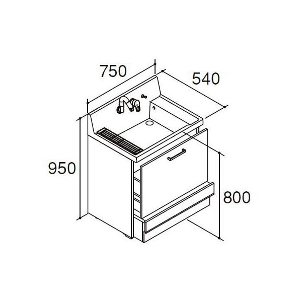 LIXIL sA ϑ{ Ԍ750mm XebvXCh^Cv AR3CH-755SY ʉϑ