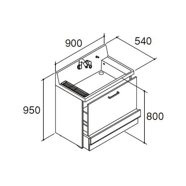 LIXIL sA ϑ{ Ԍ900mm XebvXCh^Cv AR3CH-905SY ʉϑ
