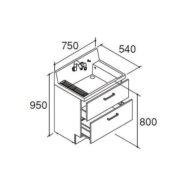 LIXIL sA ϑ{ Ԍ750mm tXCh^Cv AR3FH-755SY ʉϑ