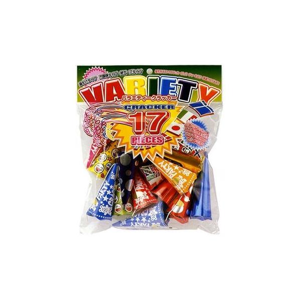 人気の高いクラッカーを数種類 計17個詰め合わせました！！　楽しくて、とってもお得なセットです。　　【内容】　音だけタイプ、紙テープタイプ、万国旗タイプ