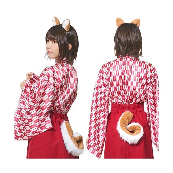 けもみみしっぽセット 柴犬/      ケモ耳 コスプレ 柴犬 けもみみ イヌ しっぽ付き 動物 コスプレ カチューシャ コスチューム イベント 仮装 (B-3441_908463)