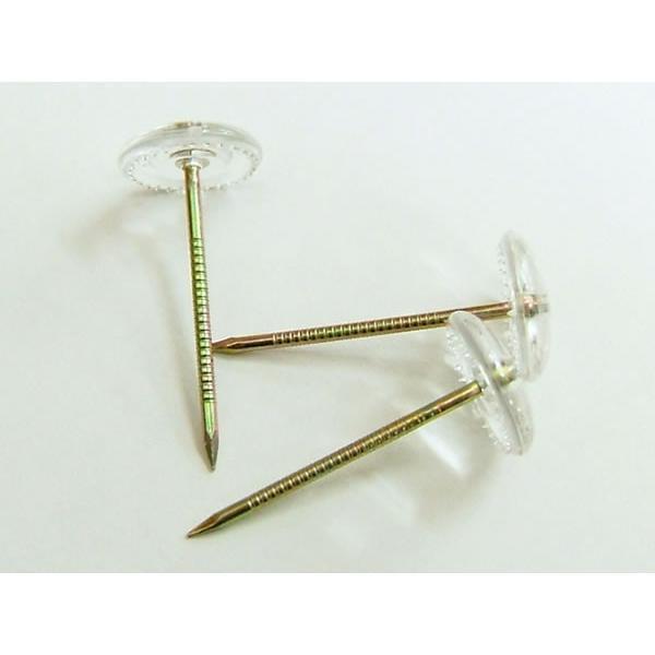 【商品名】い草上敷き、花ござ用抜けにくい上敷鋲２４本入(約４．５畳用目安)【カラー】クリアー【生産国】日本製【入り数】２４本入り(約４．５畳目安)【組成・仕様】頭部：スチロール樹脂　足部：鉄・クロメートメッキ【特徴・注意事項】●本製品は畳上...