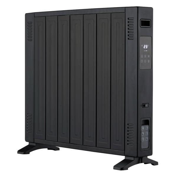 オイルフリーヒーター SKJ-ZE120CV ブラック パネルヒーター オイルレスヒーター 電気ストーブ ヒーター 速暖 温度調節 安全装置 24時間オフタイマー 省エネ
