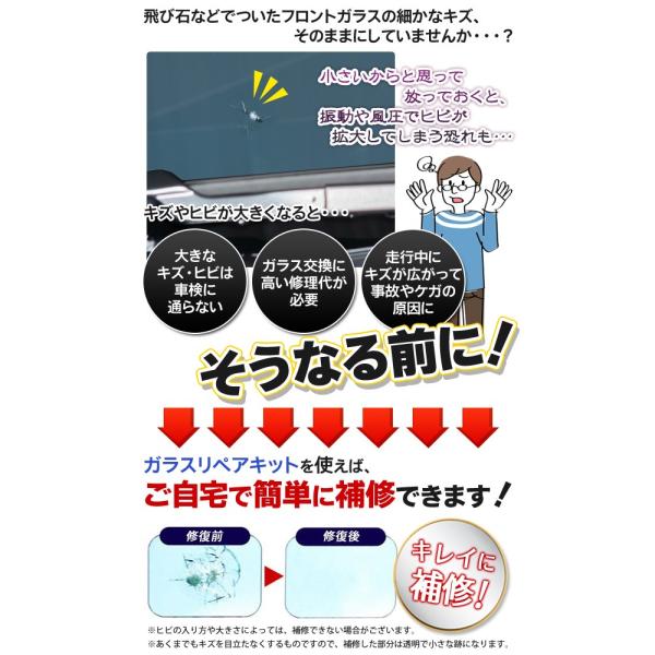 フロントガラス リペアキット 自動車 ガラス修復 フルセット 2ヶ所分 簡単 修復キット ひび割れ 飛び石 キズ 真空エアー抜き方式 フロント ガラスリペアキット Buyee Buyee 提供一站式最全面最專業現地yahoo Japan拍賣代bid代拍代購服務 Bot Online