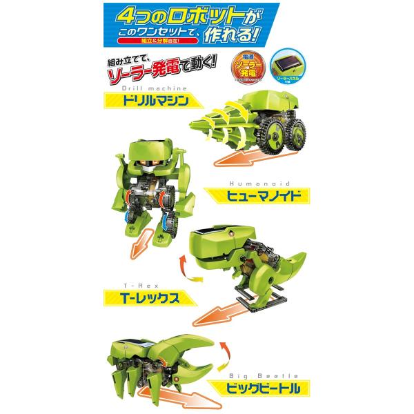 ソーラーロボット 迫力満点 4つのロボットが作れる ソーラー発電で動く 多彩ギミックロボ 4way ドリルマシン 組立分解自在 電源不要 レア玩具 自分で作るロボ Buyee Buyee Japanese Proxy Service Buy From Japan Bot Online