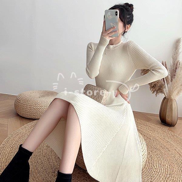 ニットワンピース レディース 秋 冬 40代 代 きれいめ 長袖ワンピース Aライン ロング丈 カットソー ニットセーター 上品 大きいサイズ おしゃれ 着痩せ 新品 Ls Lyq あいストアヤフーショッピング店 通販 Yahoo ショッピング