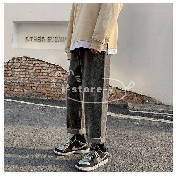 ワイドパンツ メンズ バギーパンツ ウエストゴム デニムパンツ ジーンズ ウエストリボン アウトドア ファッション 春夏秋 ゆったり 代30代40代 50代 Ls Nk あいストアヤフーショッピング店 通販 Yahoo ショッピング