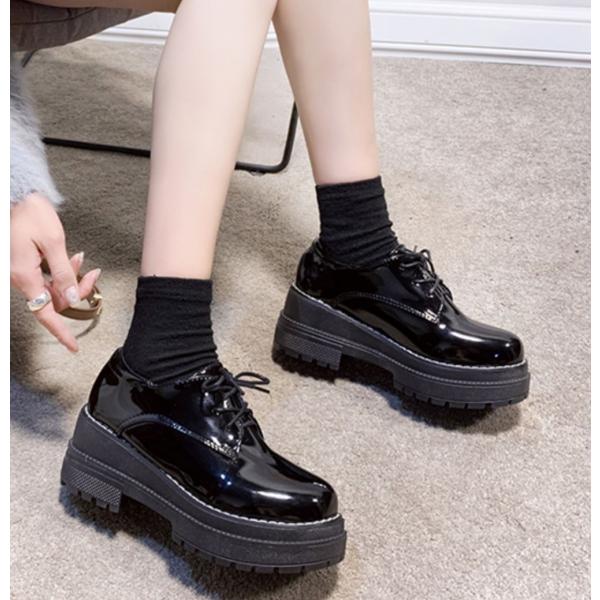 厚底 ブーツ シューズ レディース ブーツ 厚底靴 7cm 脚長 光沢 革靴 皮靴 シークレット 黒 ワイン 靴 シューズ 歩きやすい 定番 Ls Nvx あいストアヤフーショッピング店 通販 Yahoo ショッピング