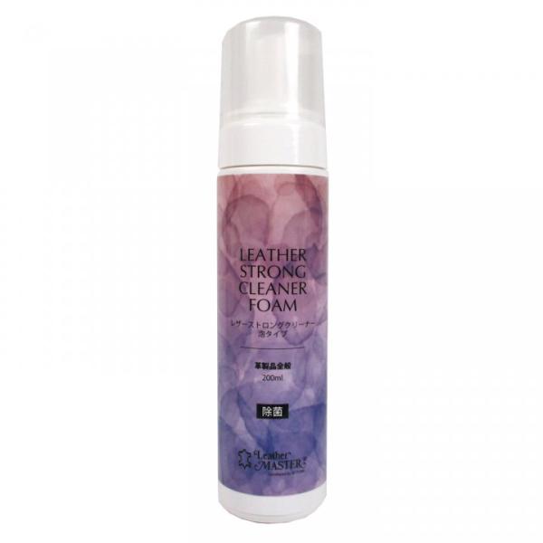 商品名レザーストロングクリーナーフォーム 200ml商品特長濃密な『泡』で洗う高洗浄の水性除菌・抗菌クリーナー。表革・合成皮革・人工スエードにご使用いただけます。カバン・財布・ジャケット・スニーカー・ソファなど、メンテナンスをせずに使い込ん...