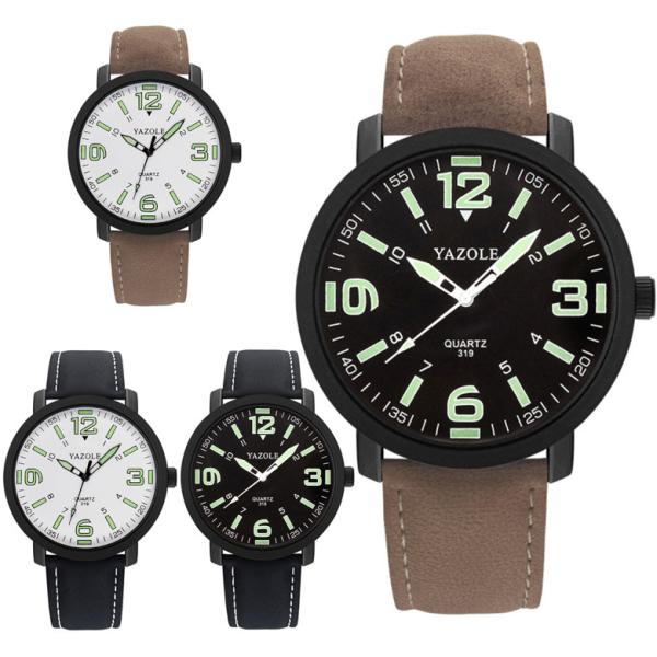 ファッション男性 メンズウォッチ レディース メンズ ウォッチ 腕時計 アナログ カジュアル ビッグフェイス仕様 時計