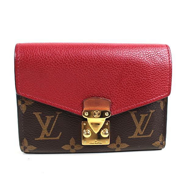 極美品 現行 ルイヴィトン 三つ折り財布 モノグラム パラス コンパクト 黒 茶 LOUIS VUITTON ルイヴィトン 三つ折り財布 ポルトフォイユ