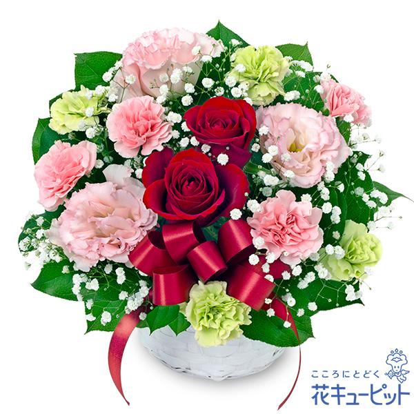 華やかなバラを使って、上品に可愛らしく仕上げたアレンジメント。誕生日や結婚記念日といった様々なお祝いのギフトにはもちろん、日頃の感謝を伝えるプレゼントとしてもおすすめです。フォーマルな贈り物にも適しています。524334フォーマルな贈り物に...