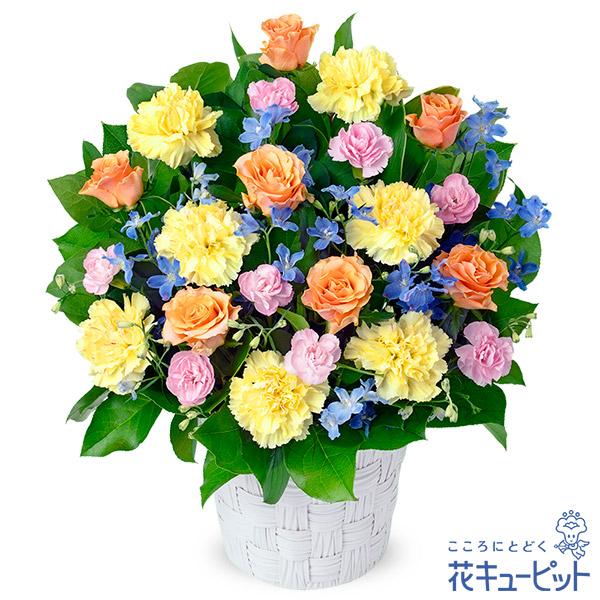 【開店祝い・開業祝い】花キューピット 開設 移転 引越 記念日 花 ギフト お祝い プレゼント オレンジバラのアレンジメント