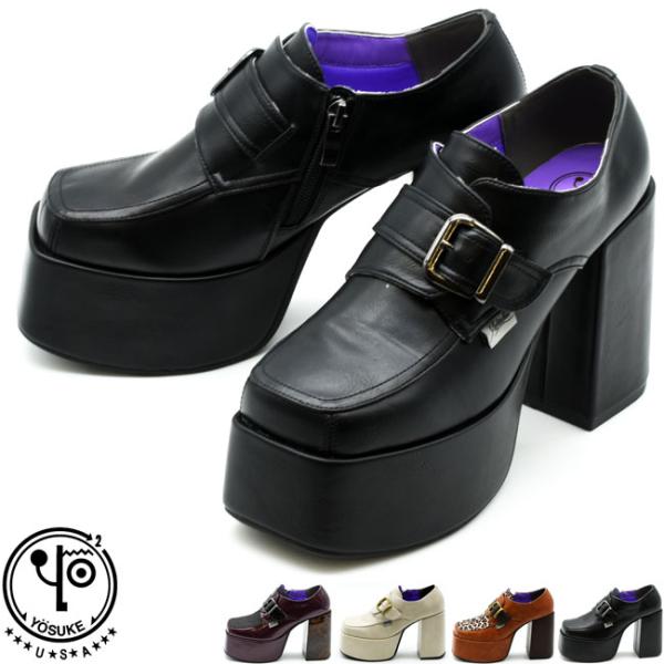 YOSUKE チャンキーヒールパンプス 厚底チャンキーヒールパンプス （ブラック） -YOSUKE U