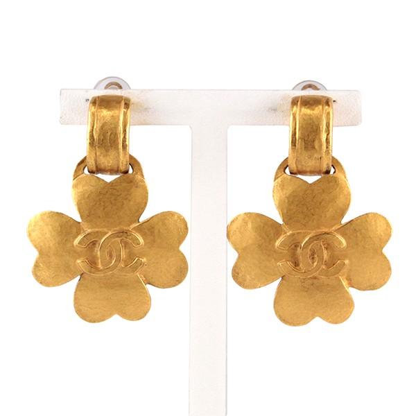 CHANEL シャネル　ココマーク　95P ヴィンテージ　クローバー CHANEL シャネルイヤリングココマーク95P ヴィンテージクローバー