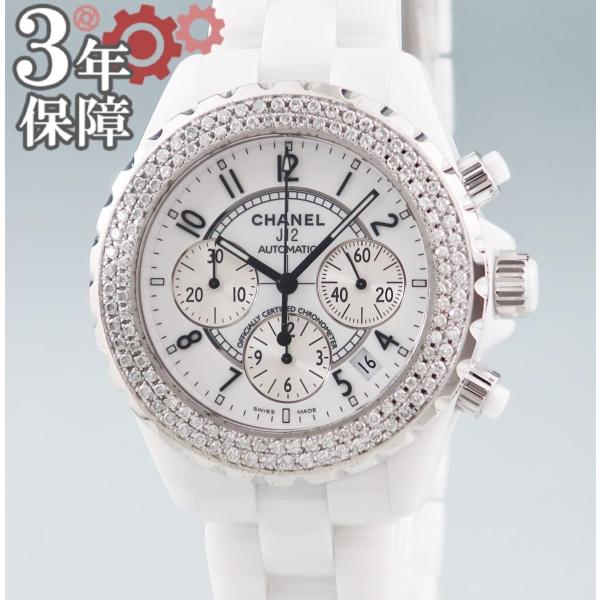 柔らかい シャネル CHANEL J12 H2430 純正ダイヤ 白セラミック メンズ 