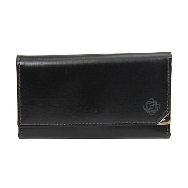 美品! LOEWE ロエベ レザー 6連キーケース ブラック ✨美品✨LOEWE ロエベ 6連 キーケース レザー ブラック チャーム