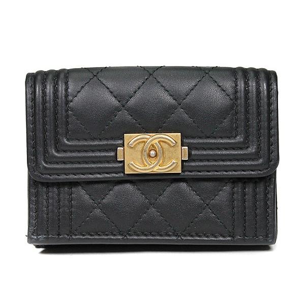 シャネル CHANEL 財布 三つ折り コンパクト財布 スモールウォレット