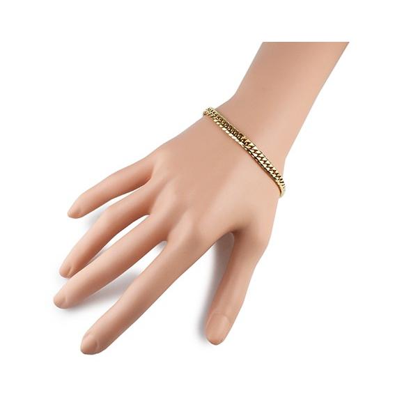 ブレスレット 6面ダブル 喜平 05g 750 美品 K18yg ノンブランド 05g 18金 金無垢 美品 6面ダブル cm 造幣局検定刻印 男性用 メンズ中古 Houbidou 心斎橋店