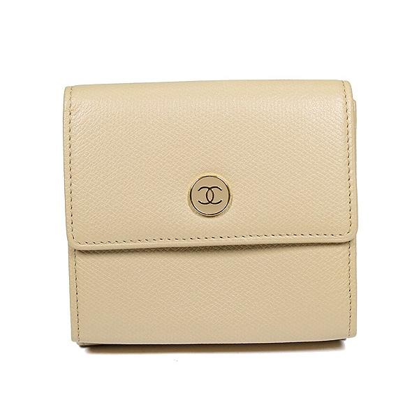 シャネル CHANEL 財布 コンパクト財布 ココボタン Wホック財布 三 