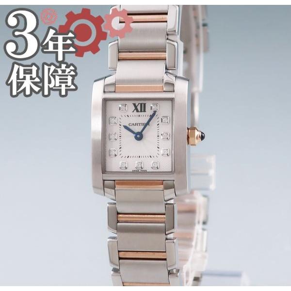 3年保証 カルティエ Cartier タンクフランセーズ Sm We クォーツ K18pgxss製 純正ダイヤ レディース ウォッチ 腕時計 ピンクゴールド コンビ 女性 中古 Houbidou 心斎橋店 通販 Yahoo ショッピング