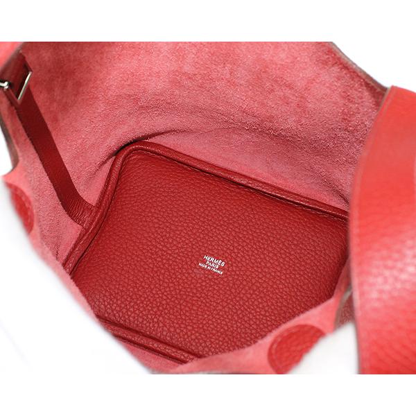 エルメス レッド トリヨンクレマンス ハンドバッグ レッド 赤 ピコタンロック Pm Hermes Houbidou 中古 ピコタンロック 心斎橋店 Hermes Q刻印 レディース