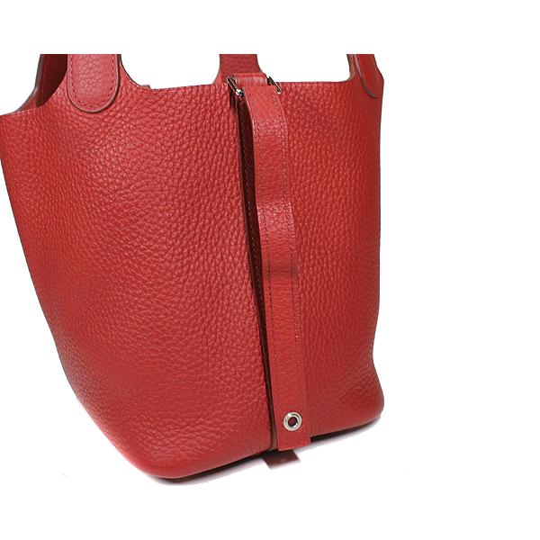 エルメス レッド トリヨンクレマンス ハンドバッグ レッド 赤 ピコタンロック Pm Hermes Houbidou 中古 ピコタンロック 心斎橋店 Hermes Q刻印 レディース