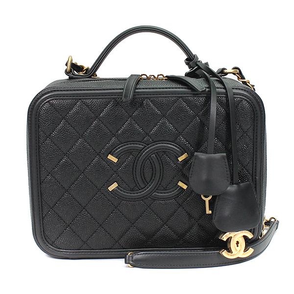 キャビアスキン シャネル CHANEL 2WAYバッグ マトラッセ ラージ 