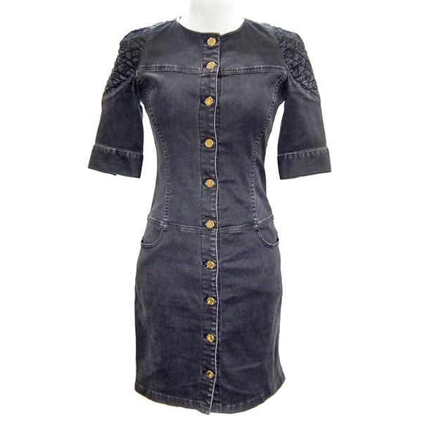 ルイヴィトン ワンピース モノグラム デニム フロントボタンワンピース ブラックデニム Houbidou 心斎橋店 通販 Yahoo ショッピング