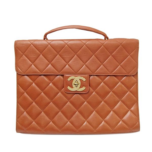 マトラッセ シャネル CHANEL ブリーフケース ビジネスバッグ ブラウン  