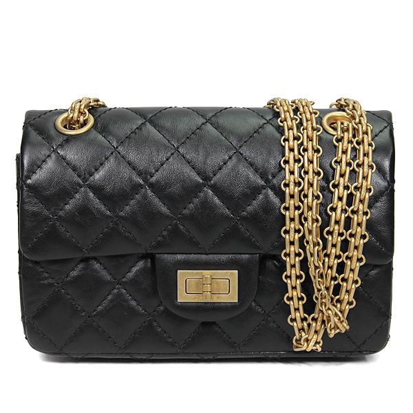 CHANEL シャネル ハンドバッグ 2.55 スモール ブラック カーフ AS0874 