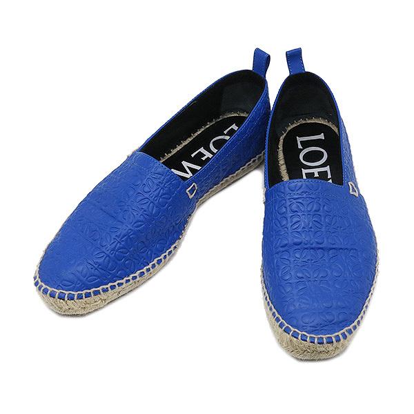 LOEWE ロエベ スリッポン エスパドリーユ ロゴ エンボス レザー 中古 
