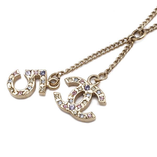 CHANEL シャネル ネックレス ココマーク No.5 ゴールド GP ライン 