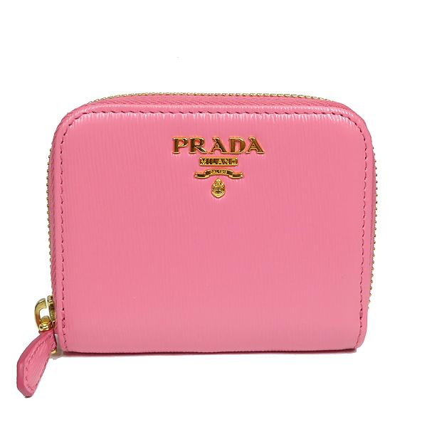 プラダ PRADA コインケース VITELLO MOVE GERANIO レザー 1MM268 中古  