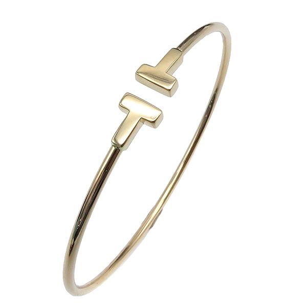 Tiffany & Co. 公式Tナローワイヤーブレスレットイエローゴールド