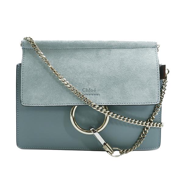 クロエ Chloe ショルダーバッグ FAYE フェイ ミニ FADED BLUE ライト 