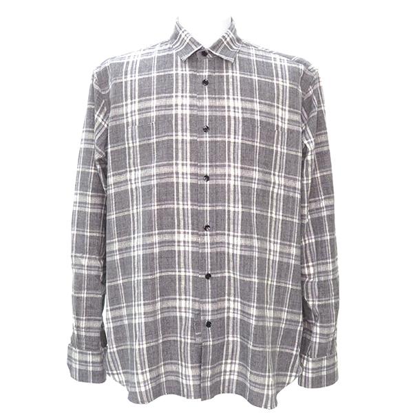 SAINT LAURENT チェック柄長袖シャツ SAINT LAURENT サンローラン 長袖シャツ チェック柄 ロングシャツ