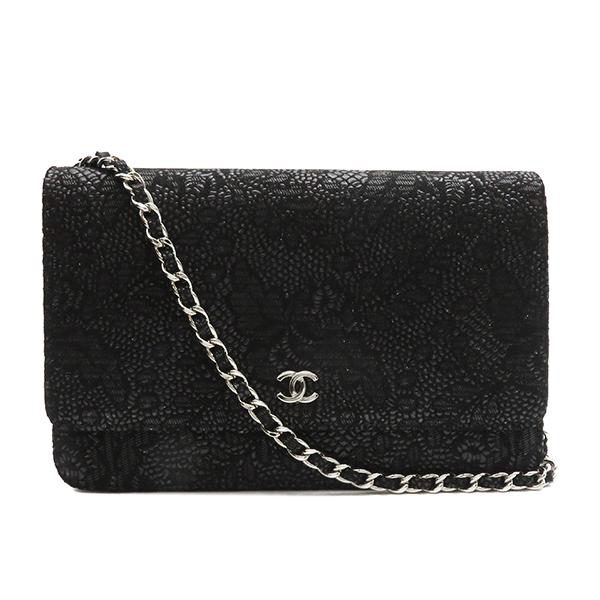 CHANEL シャネル チェーンウォレット レースイズモア ブラック CHANEL シャネル チェーンウォレット レースイズモア ブラック
