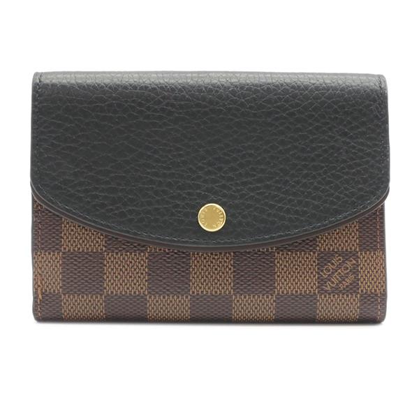 状態良し Louis Vuitton 三つ折り財布 ダミエ レザーブラウン 箱付 状態良し Louis Vuitton 三つ折り財布 ダミエ レザーブラウン 箱
