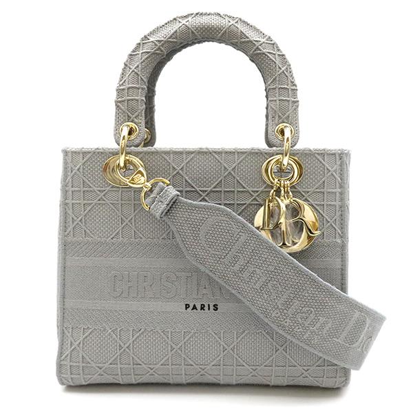 レディディオール Dライト キャンバス ミディアムハンドバッグ クリスチャン・ディオール Lady Dior D-Lite レディディオール ディ