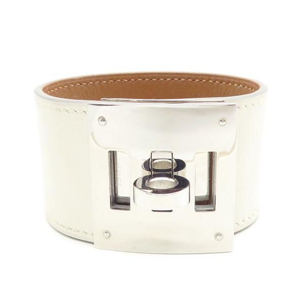 HERMES エルメス ブレスレット ケリードッグ ホワイト レザー C HERMES エルメス ブレスレット ケリードッグ ホワイト レザー C