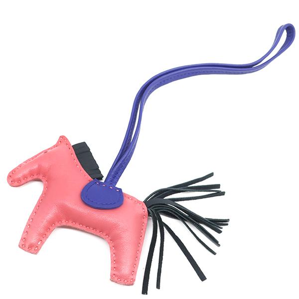 HERMES（エルメス） バッグチャーム ロデオPM ローズアザレ×ブルー