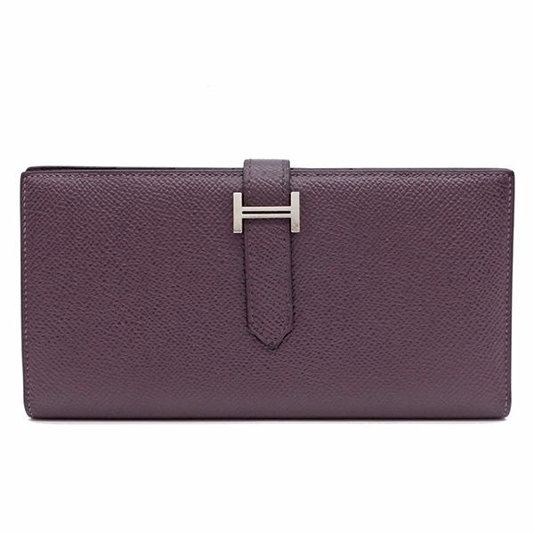 HERMES エルメス ベアン ヴォーエプソン 長財布 サイフ 財布 D刻印 エルメス(HERMES) ベアンスフレ 二つ折り長財布 R刻印 ヴォー